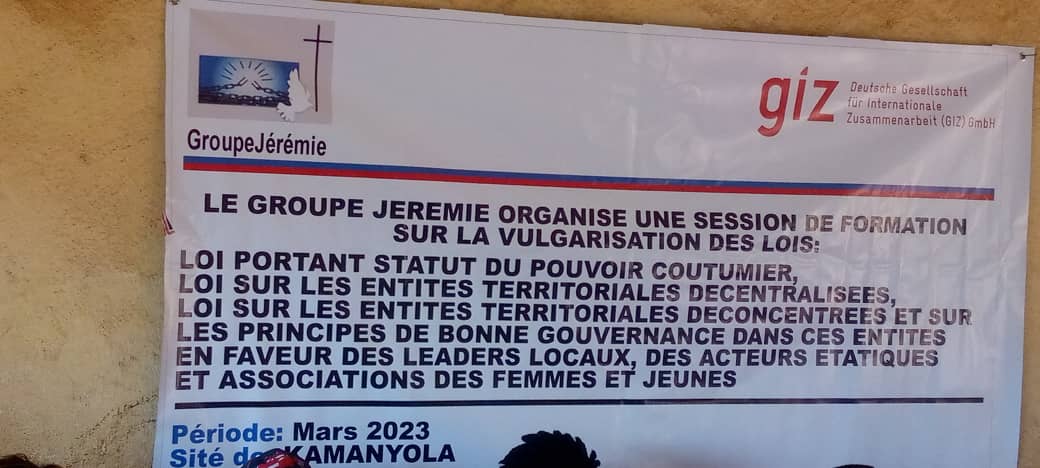 Kamanyola : Les acteurs locaux formés sur les cadres juridiques portant sur la libre administration